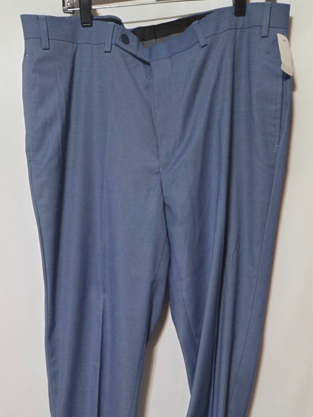 Calvin Klein Mens Slim-Fit Tapered Slim Slacks Dress Pants-Blue 38W x 32L